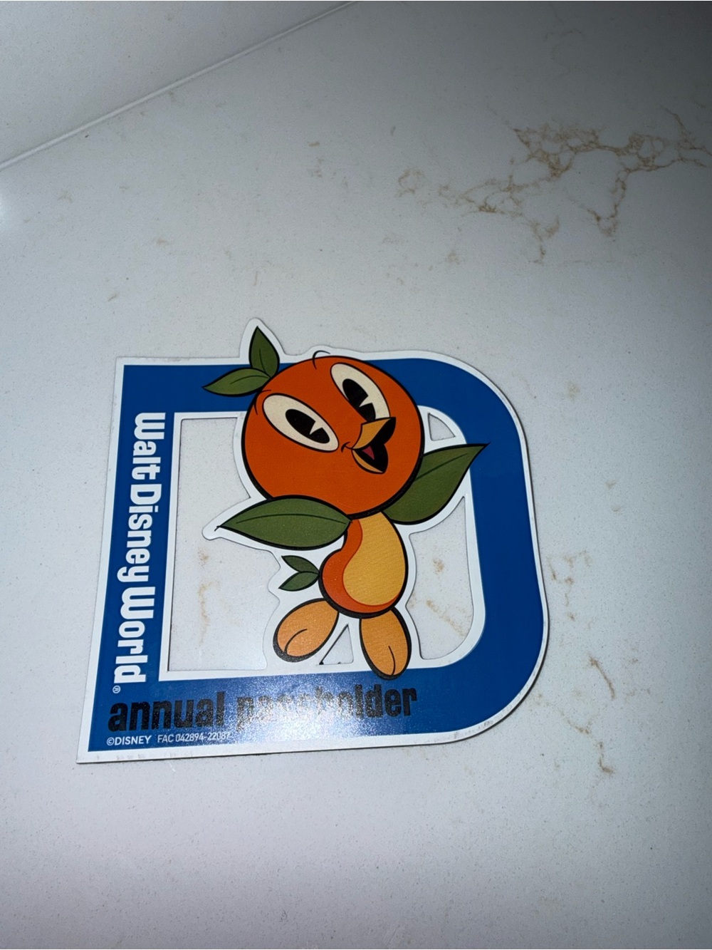 Disney Orange Bird Passholder Magnet